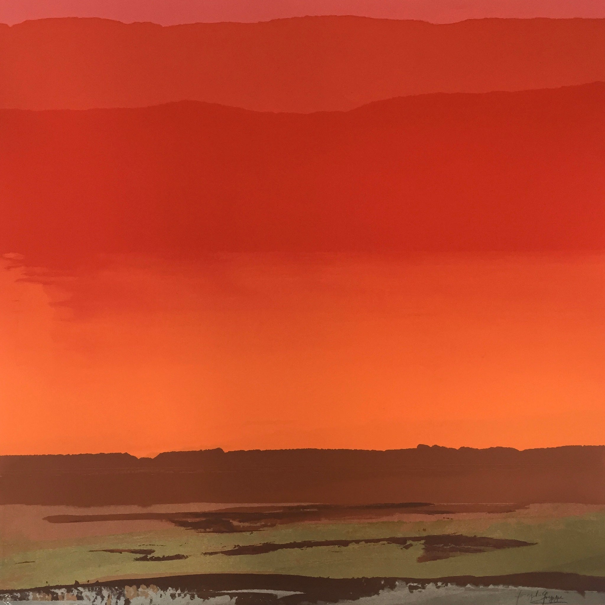 Red, Brown, Gold Landscape